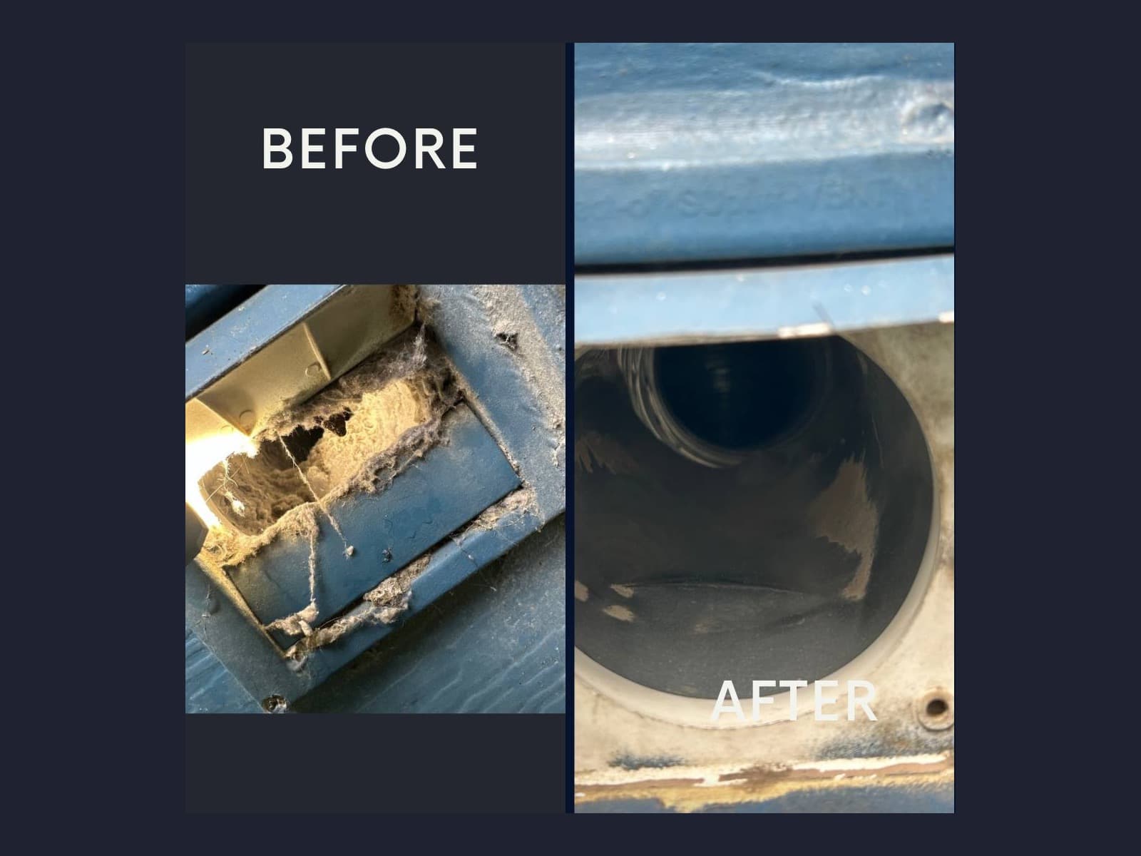 Dryer vent cleaning before and after Gresham, OR — EVN Handyman